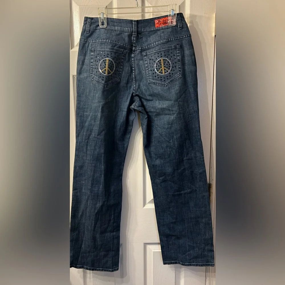 BeBert La Rouge Peace Sign
Rhinestone Jeans Size 14
